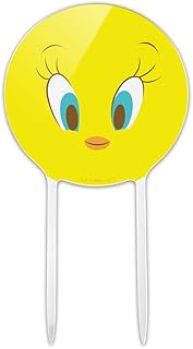 Acrylic Looney Tunes Tweety Face Cake Topper Party Decoration for Wedding Anniversary Birthday Graduation
