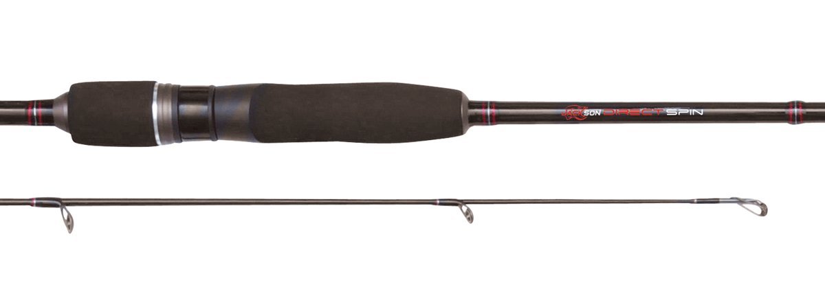 Jackson Angelrute Profi Spinnrute - Direct Spin XH - 2,55m 37-85g. Raubfischrute. Hechtrute und Zanderrute 2-Geteilte Steckrute. Extrem direkte Aktion. Professionelle Angel zum Raubfischangeln
