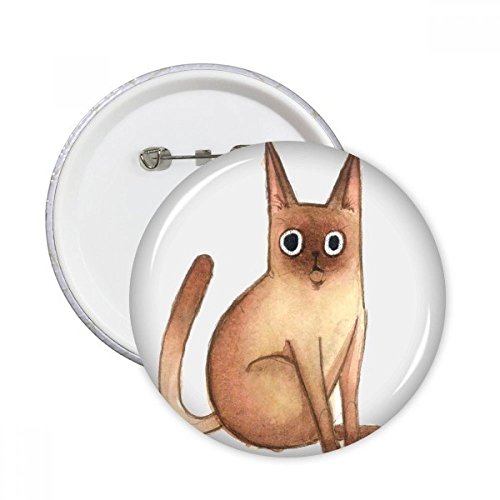 Badge chat siamois aquarelle pour personnaliser vos vestes et sacs en tissu au quotidien