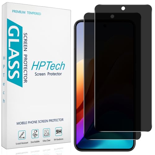HPTech (2 Pack) Privacy Screen Protector for Google Pixel 8 Pro Anti-Spy Tempered Glass 9H Hardness Anti Scratch Bubble Free