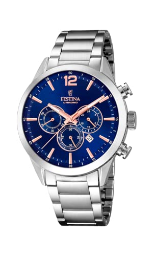 Montre FESTINA Homme F20343/9 chronographe acier gris montre bracelet sport chic
