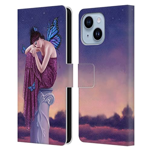 Étui portefeuille iPhone 14 Plus cuir Rachel Anderson housse antichoc fées
