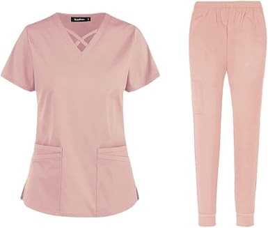 Amazon.com: Conjunto de exfoliantes para mujer, uniformes de elasticidad  mejorada, hospital, médico, ropa de trabajo, clínica de mascotas,  exfoliantes para el cabello no pegajosos para mujeres : Ropa, Zapatos y  Joyería