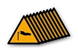 ISO 7010 W064 warning_ strong winds Sticker Caution Weather Alert | Decal Outdoor Safety Sign | Wind Advisory High | Notice | 10