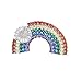 Produktbild Happyyami Regenbogen Brosche Cartoon Strass Pin Frauen Vintage Broschen Brustnadel Boutonniere Kleidung Taschen Rucksäcke Jacken