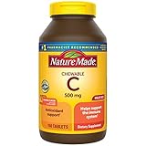 Nature Made Chewable Vitamin C 500 mg Tablets, 150 Count Value Size to Help Support the Immune System