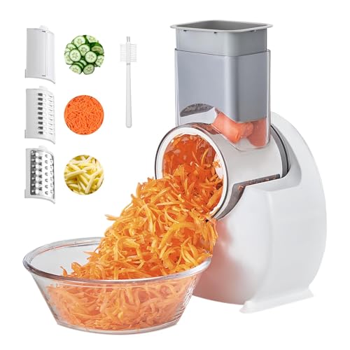 Rallador De Queso Rotativo, Rallador De Queso Eléctrico, Trituradora Automática De Queso Cortador De Verduras, Máquina Rebanadora De Alimentos Extraíble, Para Queso, Patatas Fritas, Fruta, Ensalada