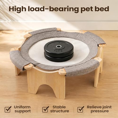Muebles para gatos con hamaca de madera para mascotas 5