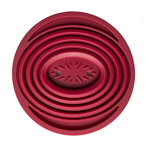 Image of Attsky Collapsible Pour Over Coffee Dripper for Camping, 2-Pack, Red | Reusable Silicone Filter Holder for Travel & Backpacking, Brews 2+ Cups, Single-Cup Brewer, Compact Camp Coffee Maker Kit