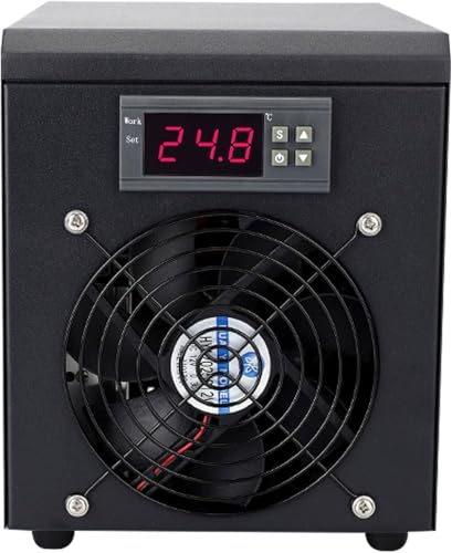 HaiZethonic Acuario Enfriador Agua Comercial 60l/160l/300l,Quiet Water Cooler,Enfriador De Acuario,Inteligente,para Acuario,con Bomba Y Manguera 60L