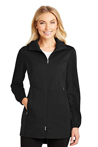 Port Authority Ladies Active Hooded Soft Shell Jacket-L719-L Deep Black