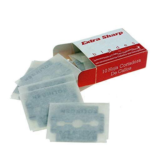 YIMART 100Pcs Stainless Steel Sharp Replacement Corn Blades for Foot Hard Dead Skin Remover Hand Foot File Foot Care Pedicure Machine (Foot Shaver Blade)