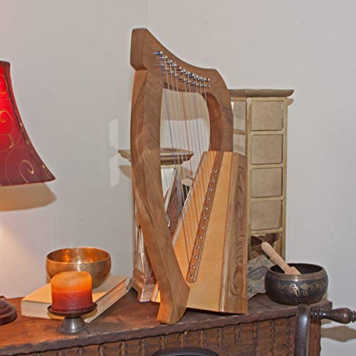 Roosebeck 12-String Celtic Style Baby Harp + Nylon Gig Bag = Extra Strings & Tuning Tool #TOP1
