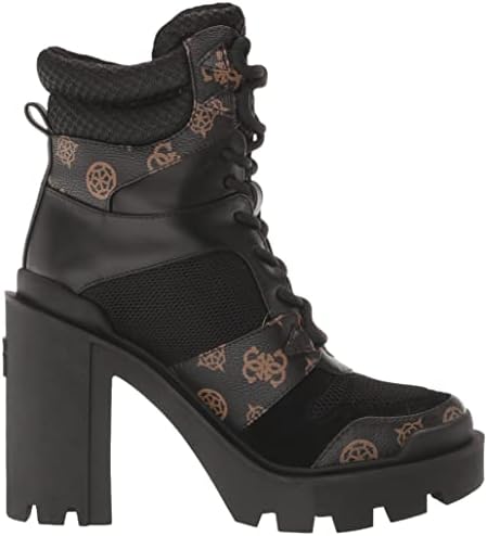 GUESS Women's TADBIT Ankle Boot, Black/Brown 001, 8 | Image 5