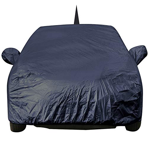 Image of Autofact Car Body Cover Compatible for Toyota Glanza with Mirror and Antenna Pockets (Navy Blue)