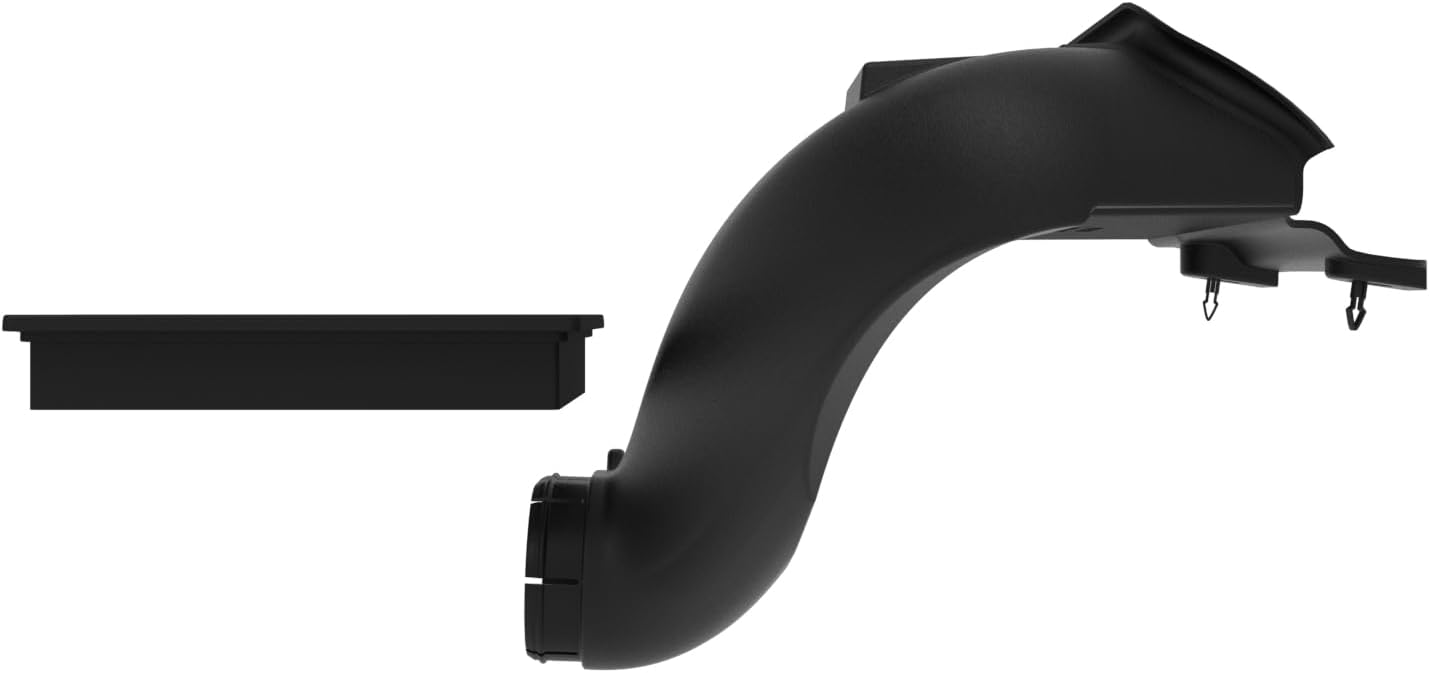 Disassembled aFe POWER D.A.S. PLUS Induction System showing filter and tube