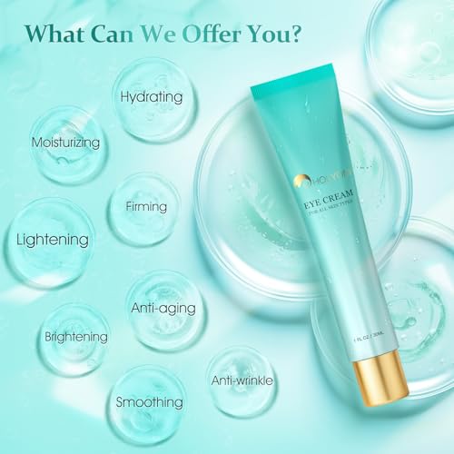 Retinol Eye Cream for Dark Circles & Puffiness | Anti-Aging Treatment with Hyaluronic Acid, Reduces Eye Bags & Wrinkles 