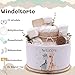 Trend Mama® | Musselin Windeltorte | 27 Windeln (Gr.2), Musselintuch, Baby Lätzchen, Babysocken | Baby Party Geschenk (Welcome | Giraffe)