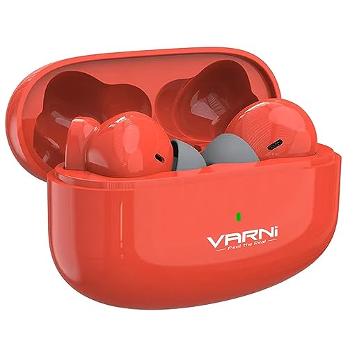 Image of VARNI Big-B Earbuds with 80Hrs Playtime,Touch Control, Lighting Fast Charging,IPX5 Bluetooth Headset (Black, True Wireless) (Red)