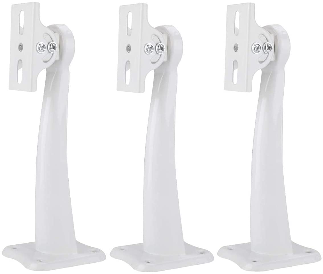 Frackson 25 Cm Metal-Iron Camera Wall Ceiling Mount Adjustable Angle Metal Bracket Stand Holder for CCTV Cameras White (Pack of -3)