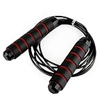 KATELUO Cuerda para Saltar, para Fitness, Crossfit, Gym,el Boxeo, Cuerda Ajustable para Ejercicio para niños y Adultos (Rojo)