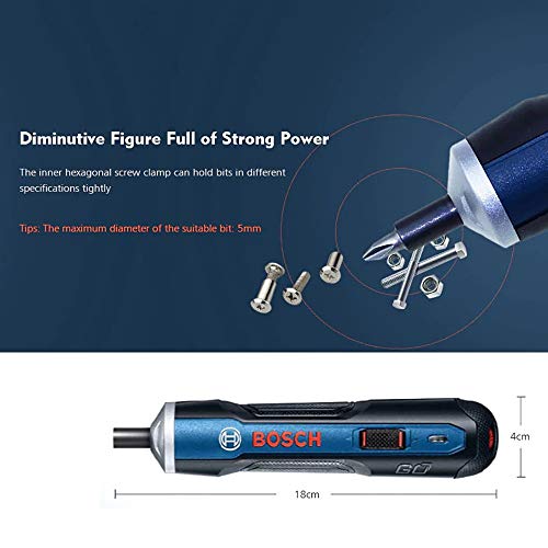 Bosch Electric Screwdriver, Autoday 3.6V Smart 6 Modes Adjustable Torques Cordless Rechargeable Screwdriver Tool Kits