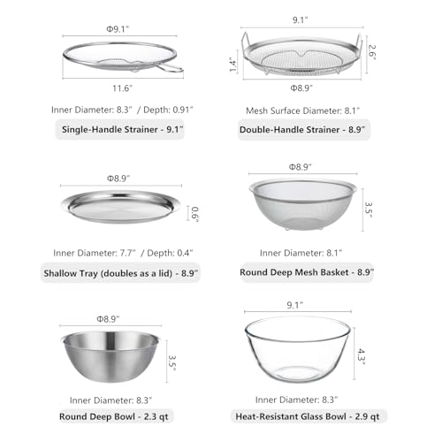 Set de 6 piezas Bowls y Bandeja acero inoxidable SHIMOYAMA miniatura 3