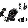 1 Pair EBike Throttle Grip,Electric Bicycle Scooter Twist Handlebar with LCD Battery Voltage Display Key Knock, 12V-84V Electric Bike Throttle Grip for Motorbike Motorcycle E-Bike (Silver) #4