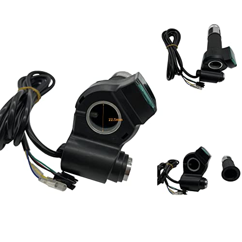 1Pair E-Bike Throttle Grip, Electric Bicycle Throttle Grip With Lcd Battery Voltage Display Key Knock, Universal Electric Bicycle Scooter Wire Twist Throttle Grip #TOP6