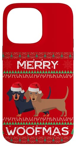 ダックスフント クリスマス ウィーナー ホリデー ソーセージ 犬 スマホケース iPhone 14 Pro Max 用