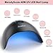 MelodySusie 48W LED UV Nail Lamp - Black, Energy Efficient, 365nm-405nm Wavelength, Compatible with Most Gels, 4 Timer Settings, Infrared Sensor, User-friendly Design, Widely Applications