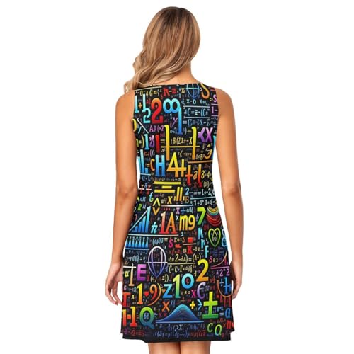 Image of ALAZA Women's Summer Dress Sun Dress Sleeveless with Pockets