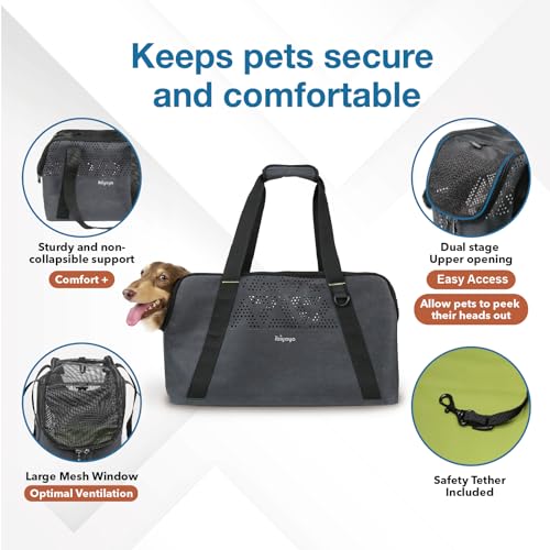 ibiyaya Breezy Wanderer Fur-Free Pet Tote Bag, Dog Carrier for Long-Bodied Small Dogs, Dachshund - Water Repellent, Travel Friendly, Pet Carrier for Dogs, Cats, Rabbits - Up to 17lbs (Large) (Medium) - Image 6