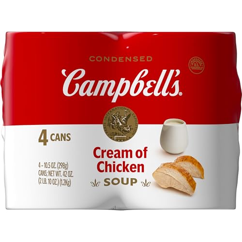 Campbell's Condensed Cream of Chicken Soup, 10.5 oz Can (4 Pack)