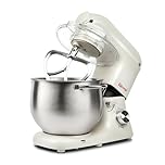 Girmi IM50 Impastatrice Planetaria, 2200W Max, 8 Litri, 6 Velocità, Pulse, Contenitore inox con maniglia, Dispositivo di sicurezza, Accessori inclusi, Panna