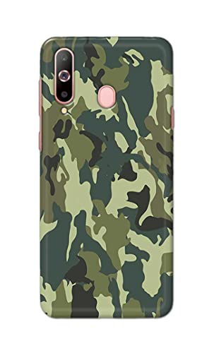 Image of PRINTFIDAA Printed Hard Back Cover Case for Samsung Galaxy A60 | Samsung Galay M40 Back Cover (Green Army Camouflage) -1803