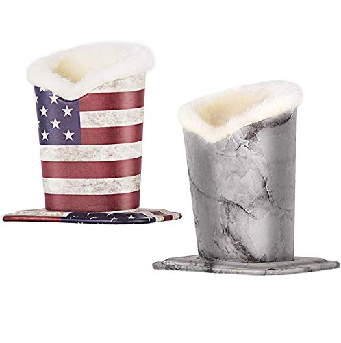 Image of 2 Pcs a Set, Plush Lined Eyeglasses Holder Stand Case Protective Glasses Case for Desks