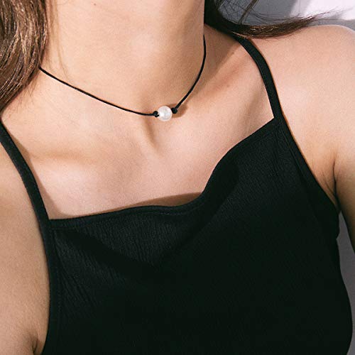 Small Bead Choker Necklace For Women Girls Cute Boho Vsco Beaded Necklaces Adjustable Beach Single Shell Seed Bead Necklace #TOP2