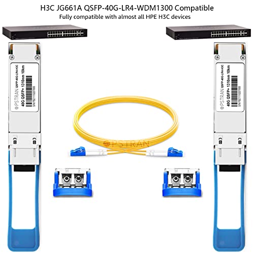 Image of 40GBASE-LR4 QSFP+ Optical Transceiver Module Compatible with HPE H3C JG661A 40G QSFP+LR4 SMF 1310nm 10km LC DOM