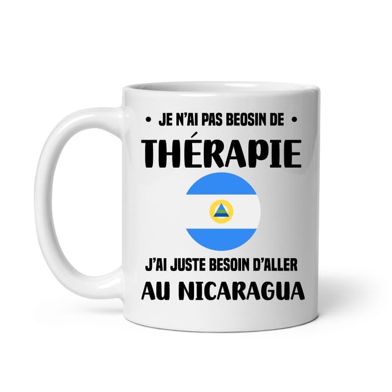 MugSmile Mug Nicaragua thérapie vacances départ voyage Tasse Nicaragua