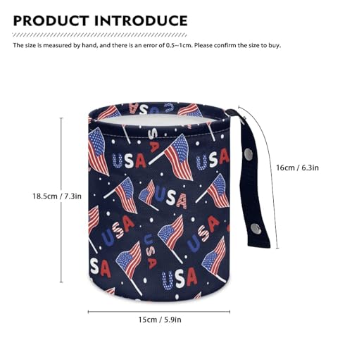 Image of USA Car Garbage Can Waste Basket for Cars - Back Seat, Floor, or Hanging Headrest Car Accessories Interior Road Trip Essentials