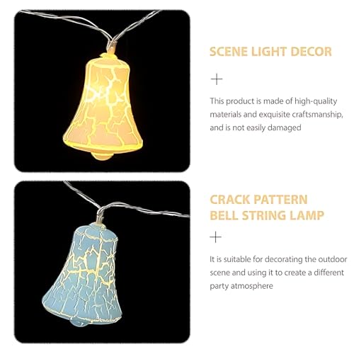 Image of Xenith 14 LED Crackle Jingle Bell Shape Pastel Fairy String Lights for Baby Kids Room Diwali Christmas Festival Birthday Wedding Party Indoor Outdoor Garden Decoration (Multicolor, 3.5 Meter)