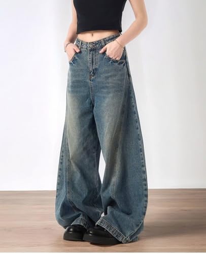 Baggy Jeans for Woman Men High Waisted Barrel Leg Jeans Trendy Boyfriend Denim Pants Vintage Streetwear Clothes3