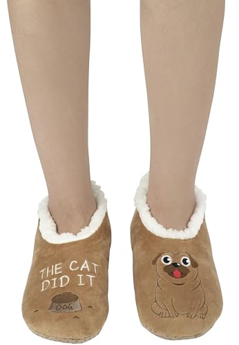 Image of BenSorts Fuzzy Slipper Socks for Women Funny House Slippers with Grips | Warm Cozy Cute Socks Non Slip Gifts Thick Stocking Stuffers Christmas