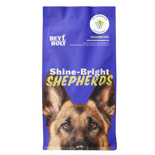 HEY HOLY Premium Trockenfutter für Schäferhunde 100% getreidefrei | 7kg Hundefutter für ausgewachsene Schäferhunde mit Ente | Hochverträglich aus natürlichen Zutaten