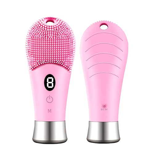 Cepillo de Limpieza Facial Vibrante Ultrasónico, Skincare, Masajeador Facial Eléctrico 3 en 1, Exfoliante Facial suave y Masaje, kit de cuidado Facial para todo tipo de piel, regalo mujer