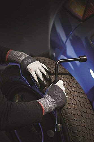SHOWA MFT PRO 381, Mechanical and Industrial Protective Gloves, Foam Nitrile Palm Coating, Ultra-lightweight, Breathable, Grey, 12 Pairs, Size Small