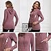 GINKANA Women Maternity Nursing Sweatshirts Hidden Zipper Long Sleeve Breastfeeding Shirts Pullover Tops,Burgundy,XL