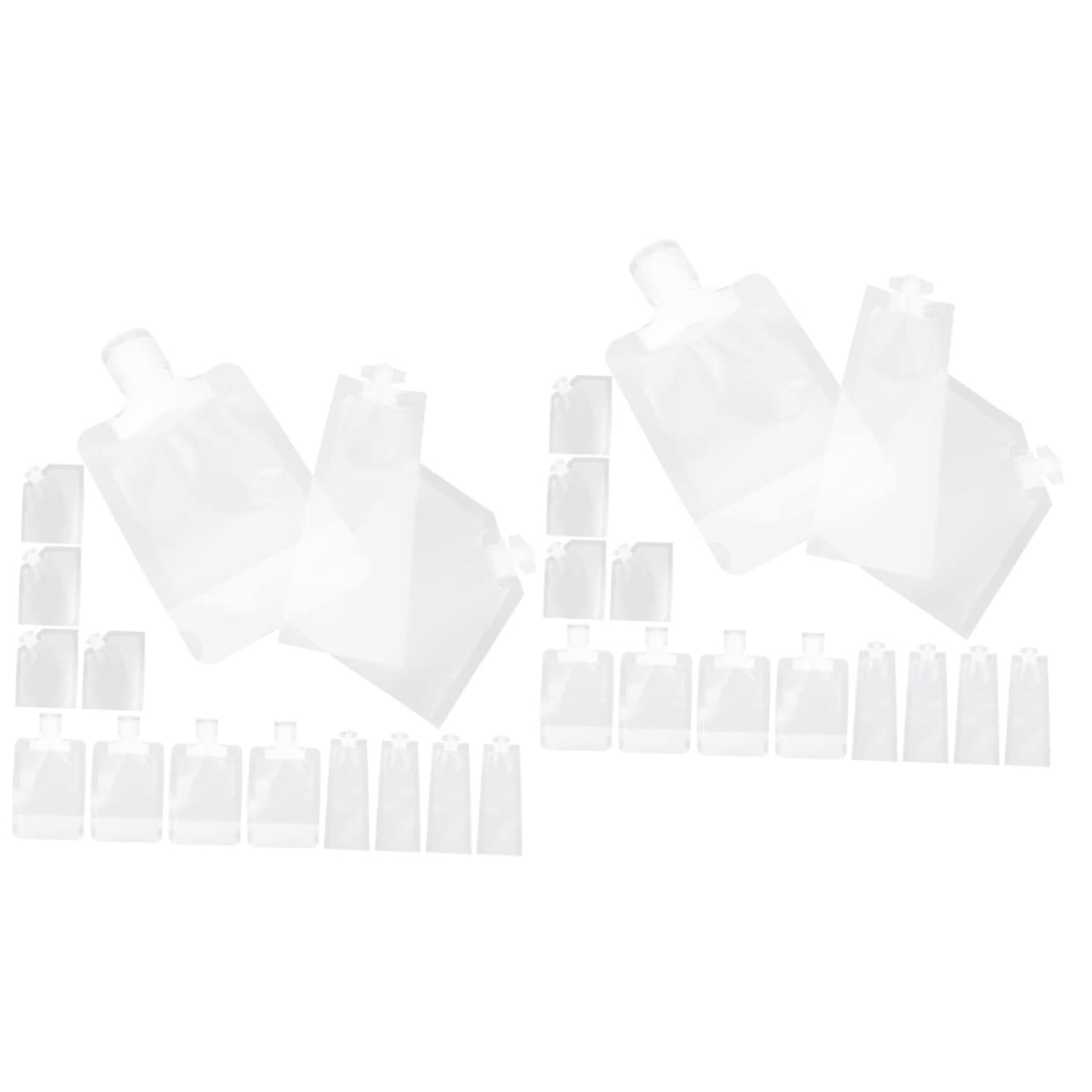 CALLARON 30pcs Travel Bottles Outdoor Lotion Bags Daily Use Refillable Squeeze Pouches