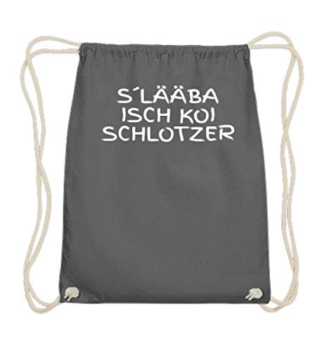 Sac de gym en coton gris graphite 37x46cm Schwabe ländle Souban